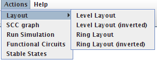 The Actions menu
