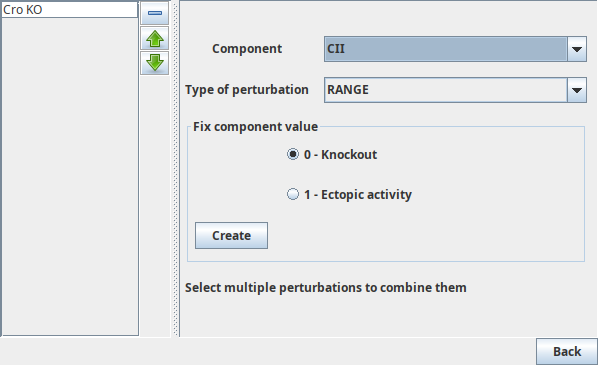 Perturbation creation panels