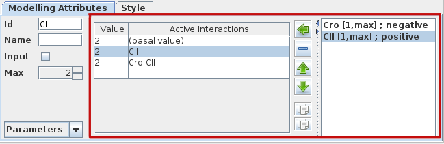 Definition of non zero parameters for CI