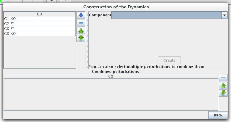 Perturbation definition panel