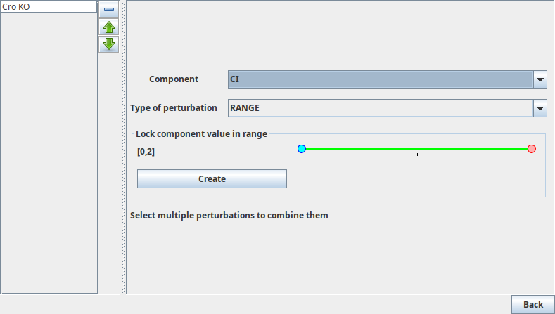 Perturbation definition panel