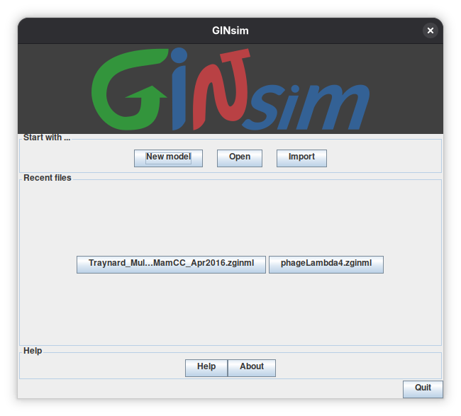 The Welcome dialog